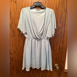 Light Blue Wrap Dress